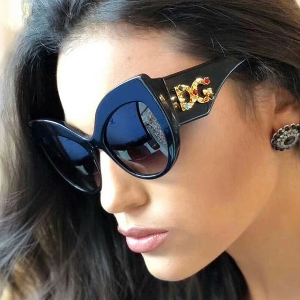 Luxury designer Brand Sunglasses for Women Ladies Oversized Diamond Frame outdoor Mirror 2019 New Fashion Sun Glasses For Female UV400