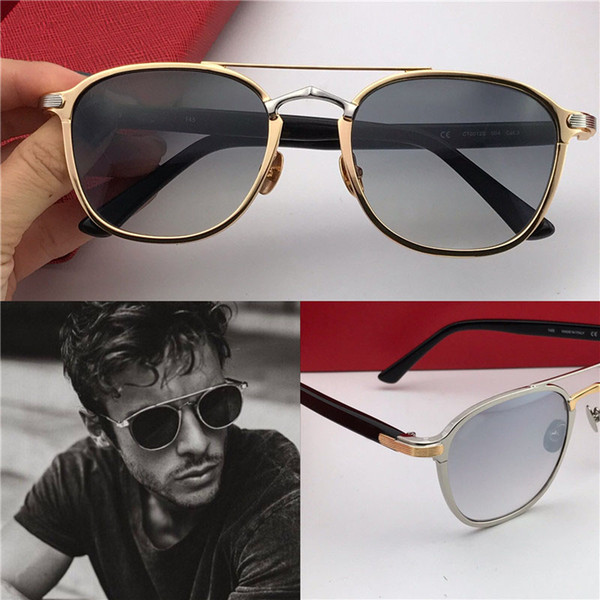 New fashion designer sunglasses 0012 retro round k gold frame trend avant-garde style protection eyewear top quality with box