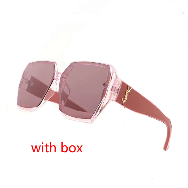 Designer Sunglasses Luxury Sunglasses Brand Sunglasses Fashion for Womens oversized Glass UV400 5 Style with Box 2019 New