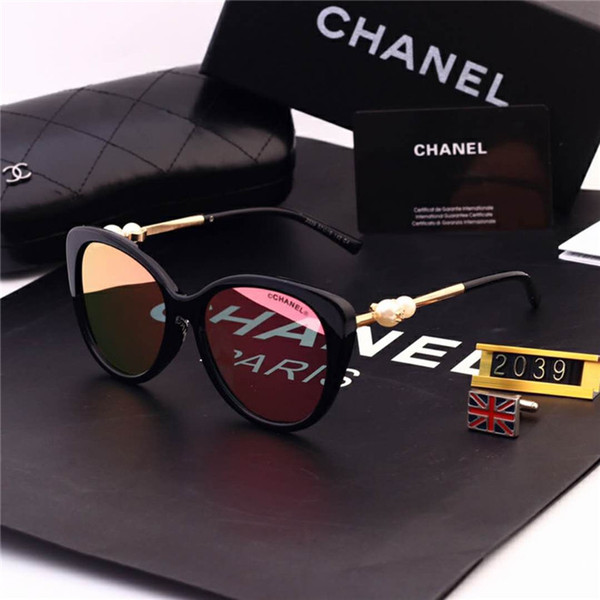 2019 new metal frame polaroid hd fashion polarized light sunglasses for fashionable ladies in Europe and America 2039