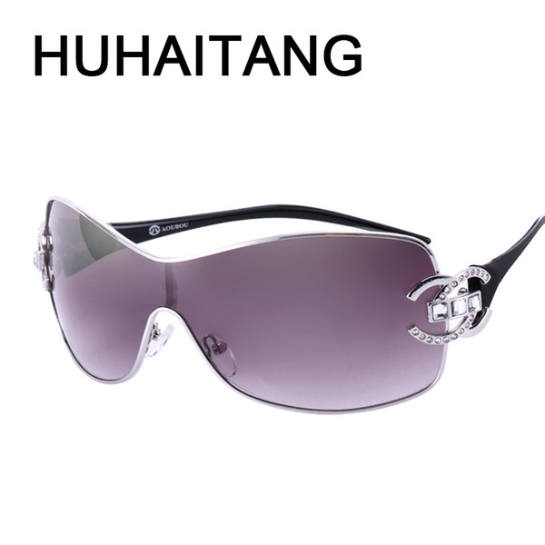 HUHAITANG Italy Luxury Goggle Sunglasses Women Diamond High Quality Sun Glasses For Ladies UV400 Brand Designer Eyewear 2018