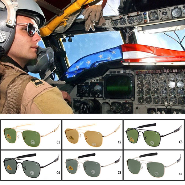 Brand New AO American Optical Pilot Sunglasses Original Pilot Sunglasses OPS Mens Army Sunglasses UV400 with Glasses Case