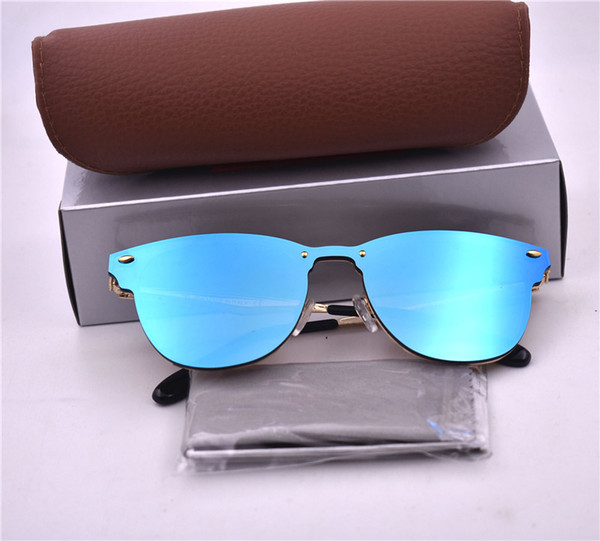 High quality Luxury Mens Brand Designer Round Sunglasses For Men Women BANS UV Protection Sun Glasses With box case