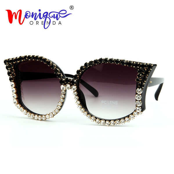 Fashion Cat eye Sunglasses Women Luxury Brand Designer Rhinestone Sun Glasses For Female vintage shades Oculos De Sol Feminino