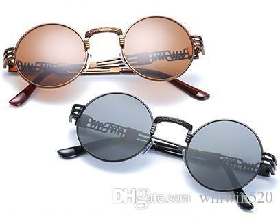 Optical Round Metal Sunglasses Steampunk Men Women Fashion Glasses Brand Designer Retro Vintage Sunglasses