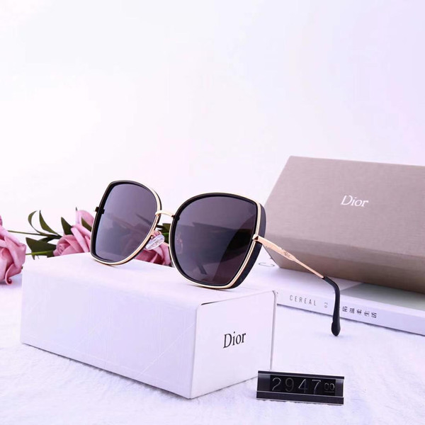 Luxury Sunglasses Brand Sunglasses Fashion Designer Sunglasses for Men Women Glass UV400 5 Style with Box 2019 New