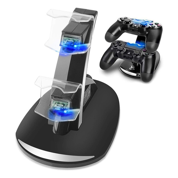 Dual Controllers Charger Charging Dock Stand Station For Sony PlayStation 4 PS4 PS 4 Game Gaming Wireless Controller Console