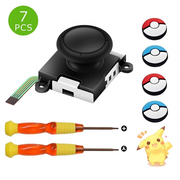 7 IN 1 3D Analog Joystick Replacement Joycon Switch for Nintendo Switch,Joysticks Compatible with Left Joycon Right Switch