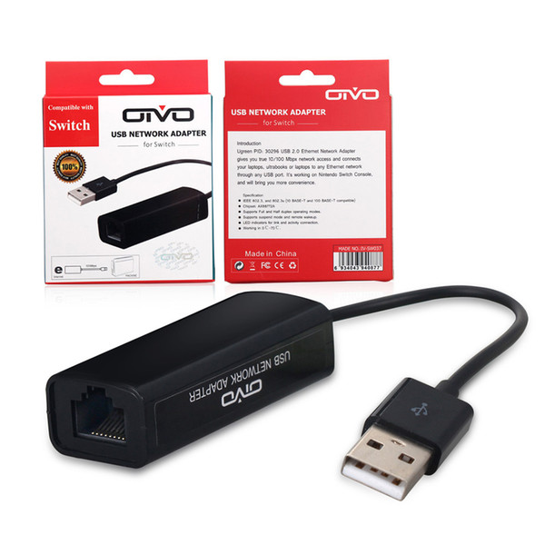 OIVO USB Ethernet Adapter USB 2.0 10/100 Mbps Network Card to RJ45 Lan for Windows 10 for Nintend Switch Ethernet USB Adapter