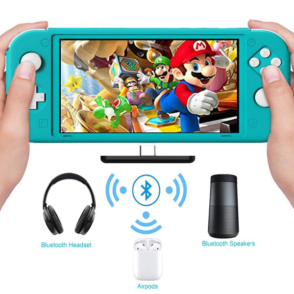 Route Air Switch Bluetooth Adapter Wireless Audio Transmitter w/APTX Low Latency Compatible For Nintendo Switch & Switch Lite