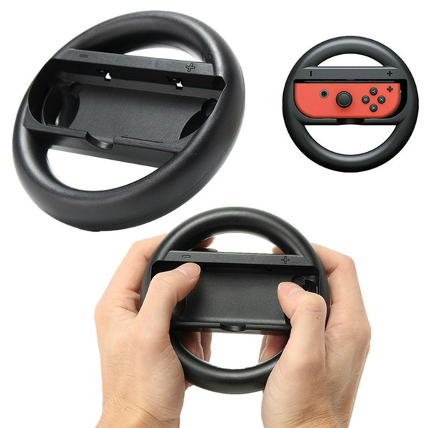 A Pair Racing Game Steering Wheel Handgrip Handle Grip Holder for NS Switch Joy Con Controller Gamepad Accessories