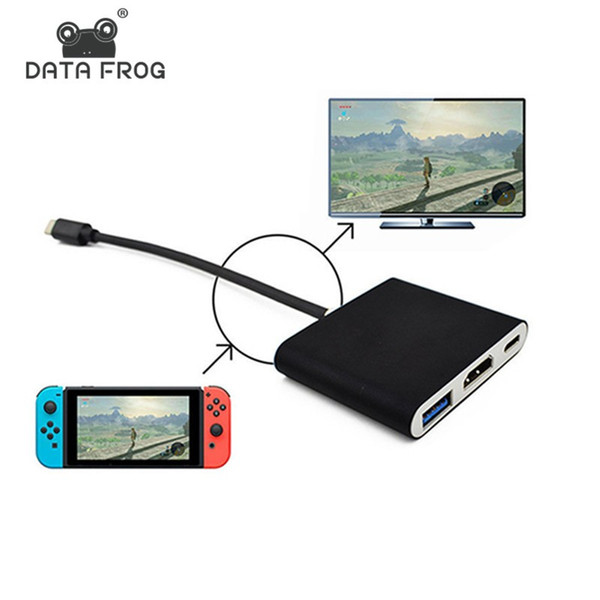 Data Frog HDMI Type C Adapter For Nintend Switch Hub USB-C to HDMI Mini Dock Station HD Transfer For MacBook Xiaomi Laptop Phone