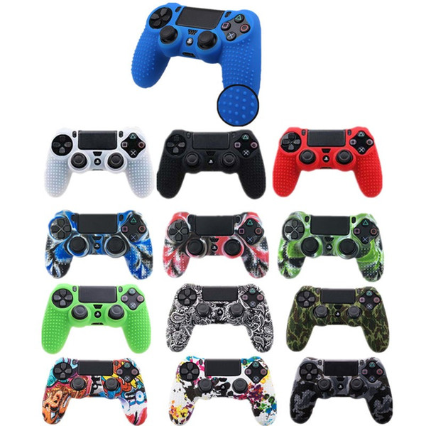 1PCS Anti-slip Silicone Cover Skin Case for Sony Play Station Dualshock 4 PS4 Pro Slim Controller wireless Game accessories