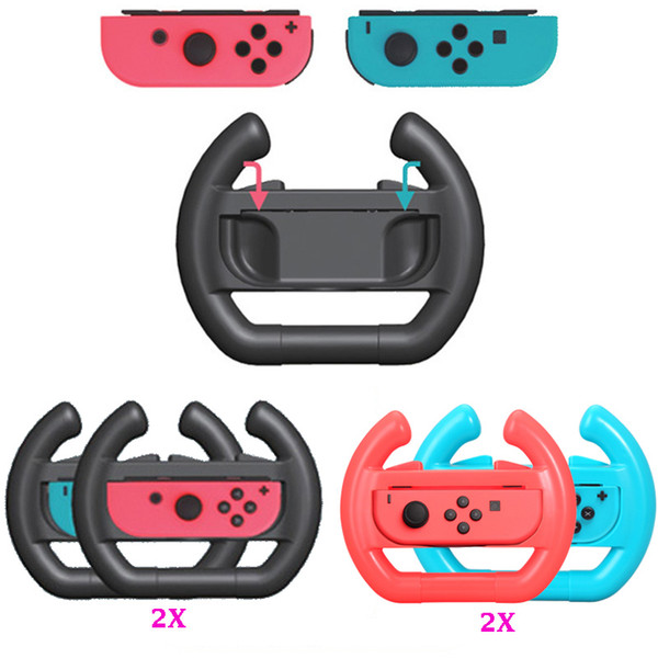 NS Accessories Left & Right Joy-Con Grip Racing Game Steering Wheel Controller Grip for Nintend Switch Joy-Con Joystick Gamepad