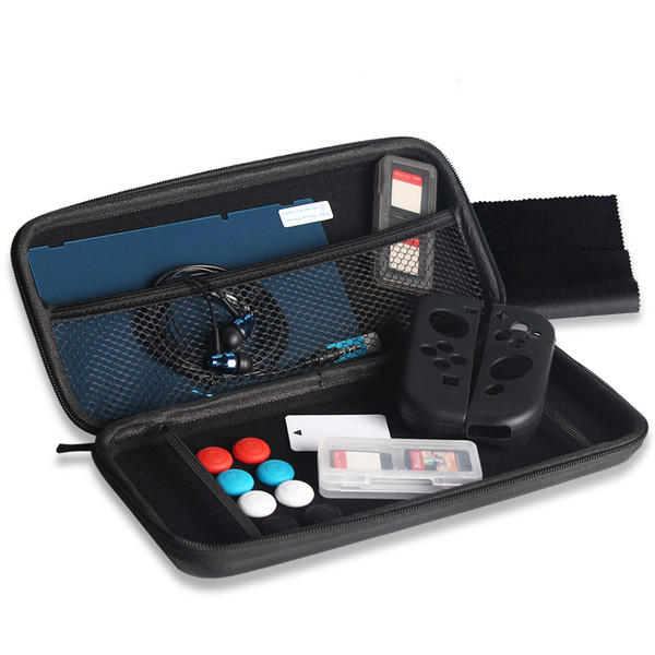 Switch 13 in 1 Super Kit - Silicone Cases / Carrying Bag / Earphone / Skin Protective Filter Bundle for Nintendo as a christmas gift game