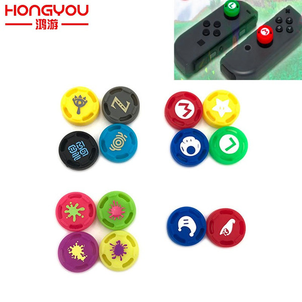 For Zelda Silicone Analog Thumb Stick Grips Caps for Nintend Switch NS JoyCon Controller Sticks Cap Skin for Joy Con Cover