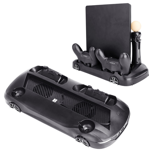 PS4 Pro PS Slim Multifunctional Vertical Stand Dual Fan Cooling Controller Charging Dock For Sony Playstation