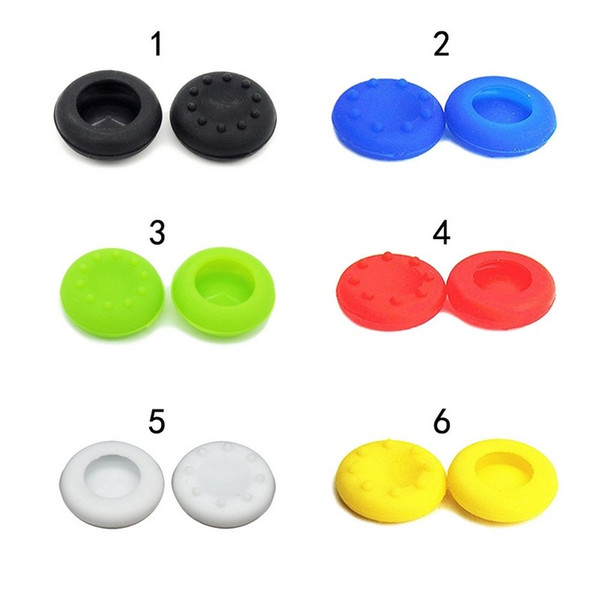 2pc Silicone Analog Thumbstick Caps Joystick Caps FOR PS3 PS4 for Xbox ONE 360 for Wii Dualshock 4 Controller Game Accessories