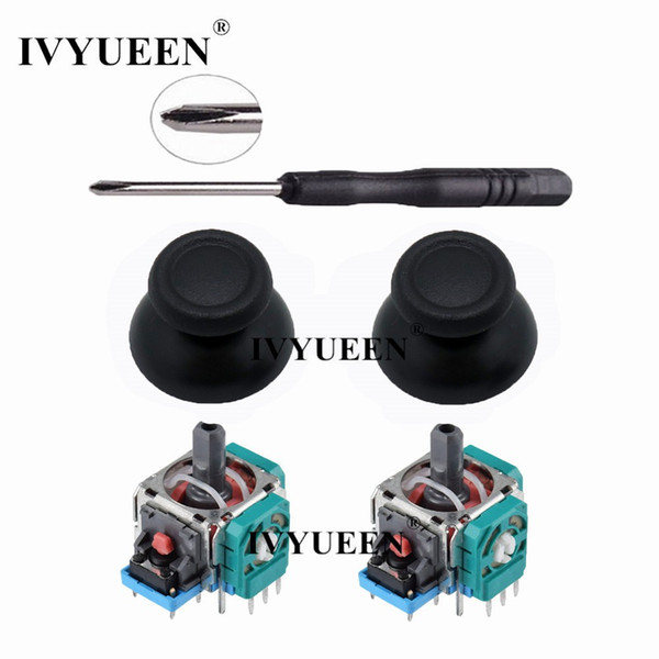 IVYUEEN 3D Analog Joystick Sensor Module Potentiometer & Thumb Stick for Sony Playstation 4 PS4 Pro Slim Controller Repair Parts