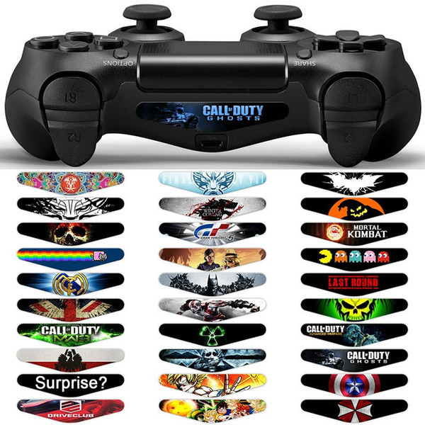 30PCS LED Light Bar Film Cover Decal Skin Sticker for PlayStation 4 Vinyl Stickers for PS4 Controller Dualshock Accessories