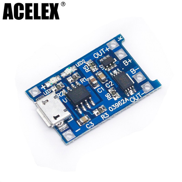 1PCS 5V 1A Micro USB 18650 Lithium Battery Charging Board Charger Module+Protection Dual Functions