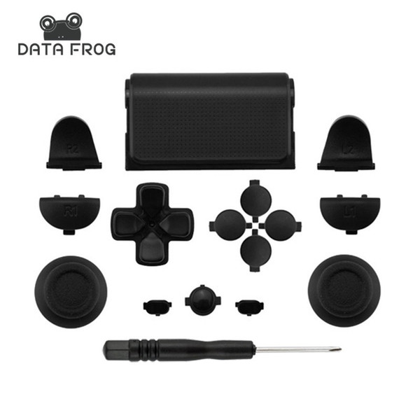 Black Full Sets Replacement Parts Buttons For PlayStation 4 PS4 Controller for SONY DUALSHOCK 4 CONTROLLER