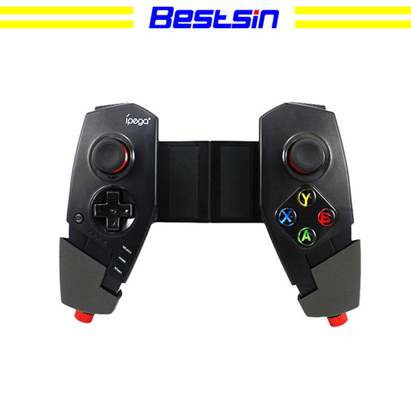 Bestsin PG-9055 Wireless Bluetooth Game Controller Joystick with Stretch Bracket for iOS ipad Android Smartphone TV TV Box