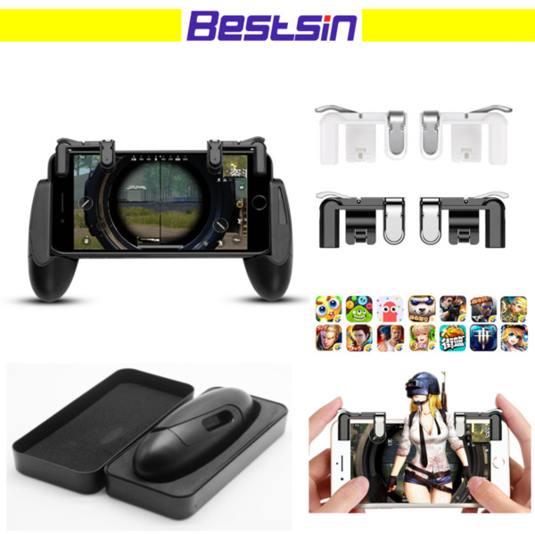 Bestsin Handgrip with Metal Mobile Trigger For Survivor Royale Joystick For PUBG BattleGround Gamepad For Knives out Cross Fire