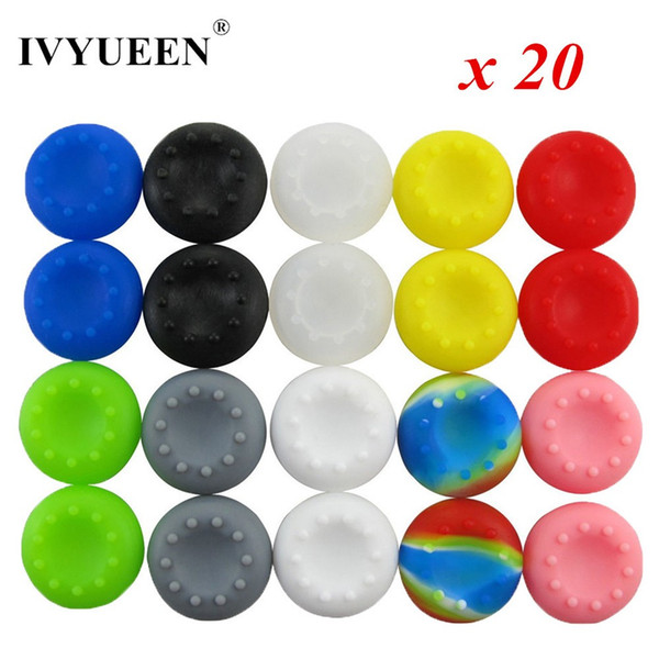 20 pcs Silicone Analog Thumb Stick Grips Cover for PlayStation 4 PS4 Pro Slim for XBox One Elite X S Controller Thumbsticks Caps