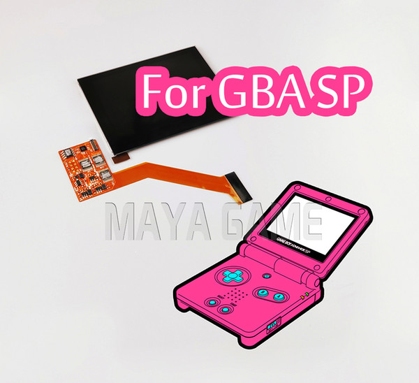 Highlight IPS LCD Screen for GBA SP Game Console Repair Accessories Replacement LCD Screen 5-level Brightness Adjustable