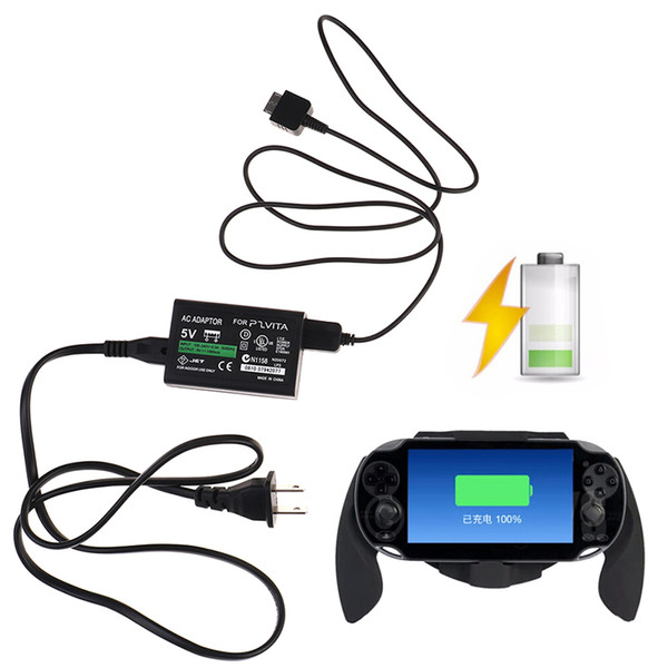 EU US Plug Home Charger for PS Vita 1000 PSV AC Adapter Power Supply + USB Data Cable Cord DHL FEDEX EMS FREE SHIPPING