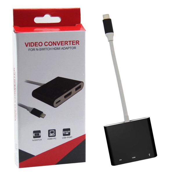 DHL Free Shipping Brand New USB-C Type-C to HDMI Adapter Video Converter For Ninten do NS Switch HDMI ADAPTOR