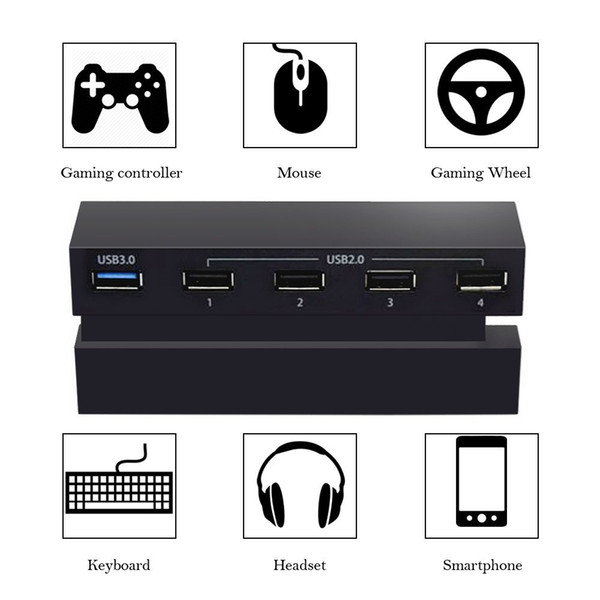 PS4 Pro usb HUB Extend Adapter Accessories for PlayStation 4 Pro Host USB Hub 3.0 & 2.0 USB Port Game Console Adapter for Playstation