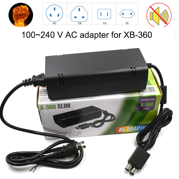 100~240V 135W AC Adapter Power Supply for Xbox 360 S, 360 Slim Charger Charging for Microsoft xbox 360 XBOX360 S Slim Host