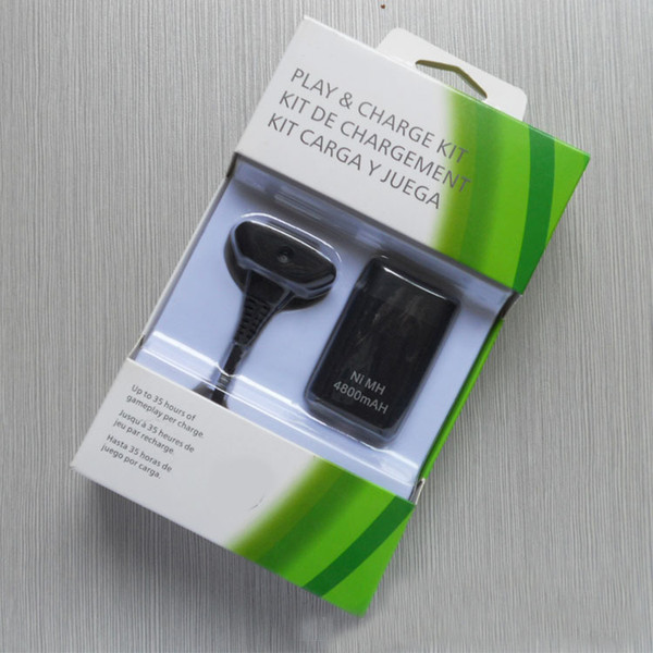 Wireless Handle Battery Pack 2in1 Charging Kit 4800M Battery Pack for XBOX 360