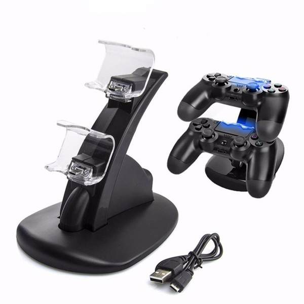 Dual Controllers Charger Charging Dock Stand Station For Sony PlayStation 4 PS4 PS 4 X-box One Game Gaming Wireless Controller Console