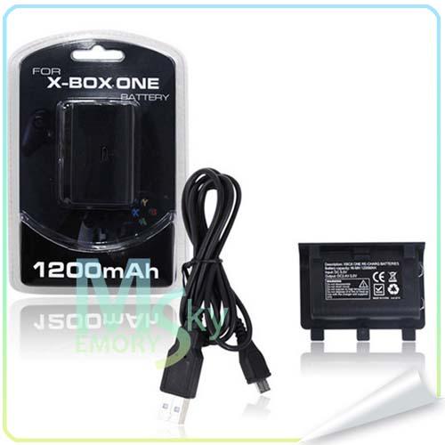 USB Rechargeable Play and Charge Battery Charger Kit 1200 mAh batteries For Xbox ONE Controller 002107