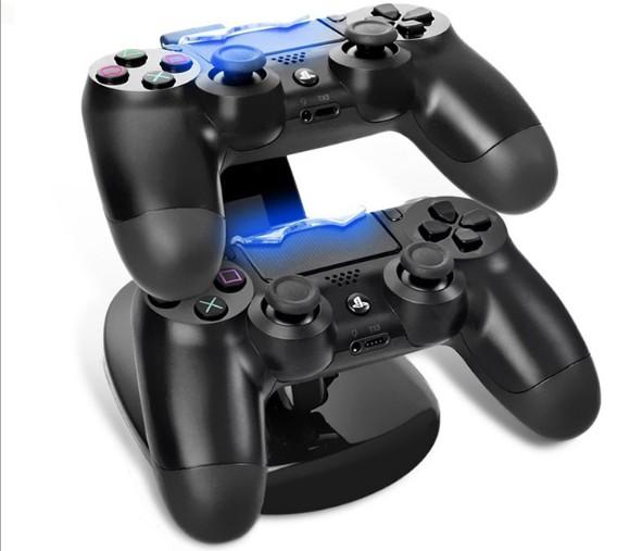 High Quality DUAL LED USB ChargeDock Docking Cradle Station Stand for Sony Playstation 4 PS4 Game wireless Controller Charger