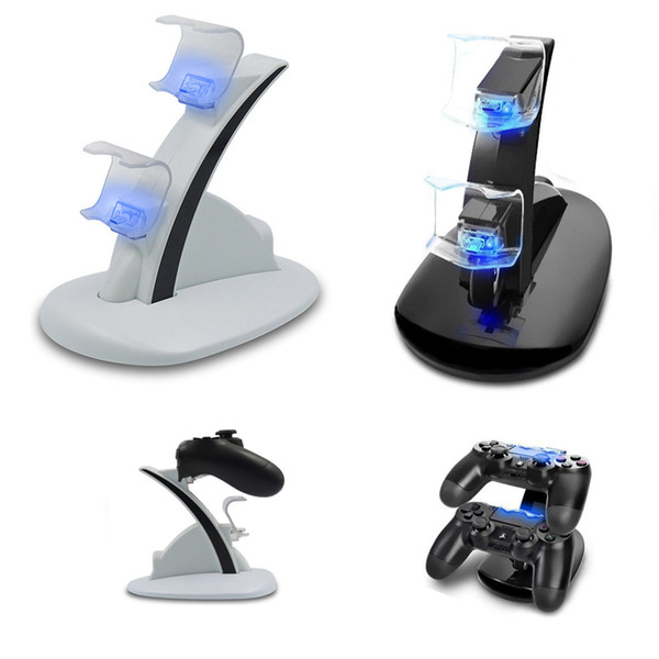 PS4 Controller Charger Dock LED Dual USB PS4 Charging Stand Station for Sony Playstation 4/ PS4 Pro /PS4 Slim Controller