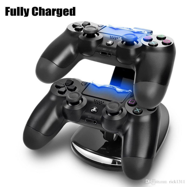 DUAL New arrival LED USB ChargeDock Docking Cradle Station Stand for wireless Sony Playstation 4 PS4 Game Controller Charger