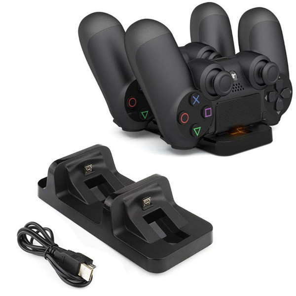 Dual USB Charging Charger Dock Station Stand for Sony Playstation 4/Slim/Pro PS4 Joystick Controller Gaming Accessories