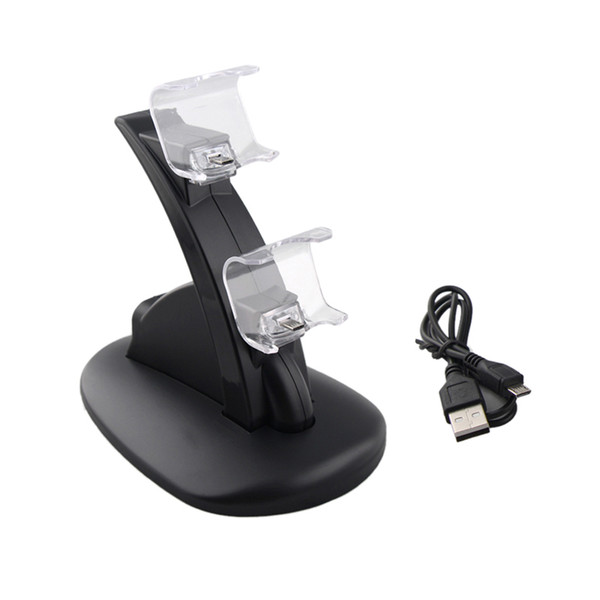 Dual USB Charge Dock Stand Dual Charger Controller Stand With USB Charging Cable for Sony Play Station 4 PS4 X-Box One Charger