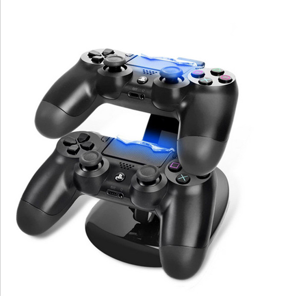 Xbox One PS4 Wireless Controller Charger Dock LED Dual USB Charging Stand Mount Xboxone PS 4 Gamepad joystick PlayStation Chargers with Box