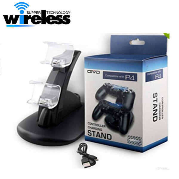 Dual usb charging chargers for ps4 xbox one wireless controller dock mount stand holder for ps4 controller xbox one with box