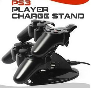 1pcs Dual Charger + 2pcs PS3 wireless controllers+2pcs silicone controller case for PS3 free CPA