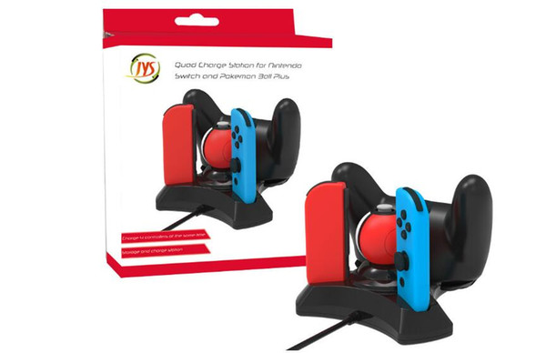 Charging Station Dock for Nintendo Switch Joy-Con, Switch Pro, Poke Ball 4 in 1 Charger Stand and Charging Holder Free Shipping DHL