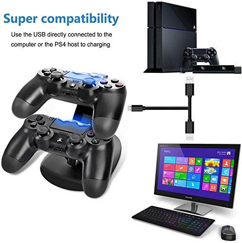 2019 new Dual chargers for ps4 xbox one wireless controller 2 usb LED Station charging dock mount stand holder for PS4 gamepad playstation