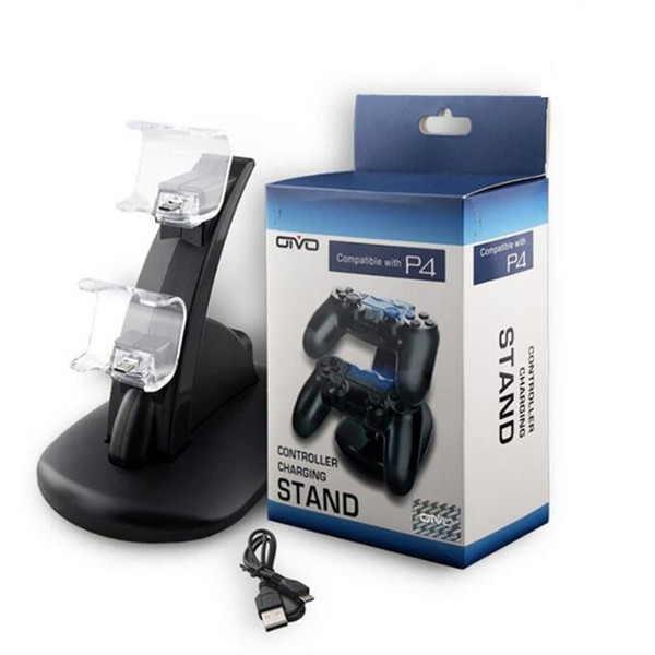 Dual Chargers for PS4 XBOX One Wireless Controller 2 USB Charging Dock Mount Stand Holder for PS4 XBOX One Playstation with Retail Box..