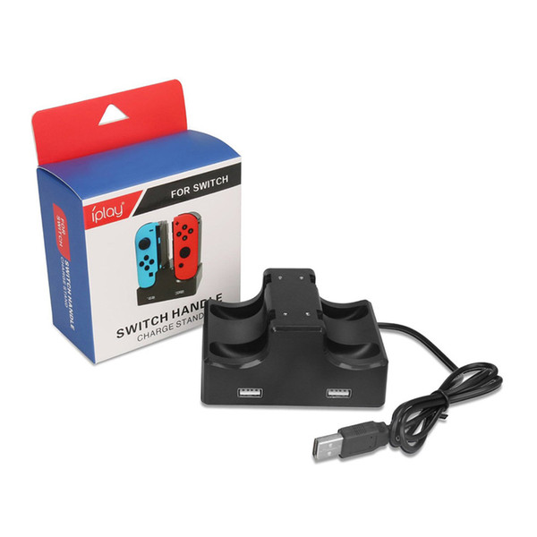 New Wholesale 4in1 game controller dock charger 4 port usb charger game handle disk charger for nintendo switch free shipping