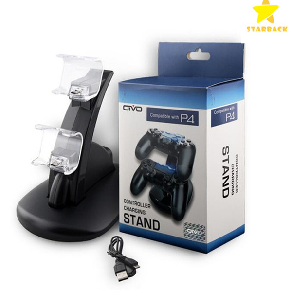 Dual Chargers for PS4 XBOX One Wireless Controller 2 USB Charging Dock Mount Stand Holder for PS4 XBOX One Playstation with Retail Box